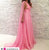 Jovani V-Neck Empire Waist Grecian Chiffon Dress 45726B in Pink