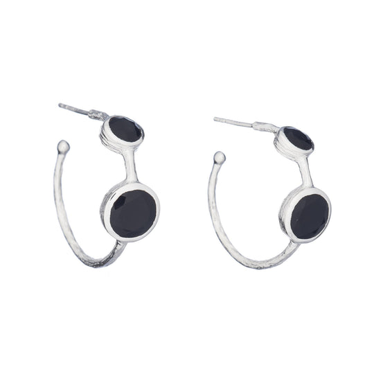 Barcelona Gemstone Hoop Earrings