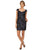 Aidan by Aidan Mattox - Floral V-Neck Column Dress 151A10820 in Blue and Black