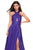 La Femme - 27151 Crisscross Halter Cutout Long Gown In Purple