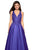 La Femme - 27529 Lace Applique Mikado A-line Dress In Purple