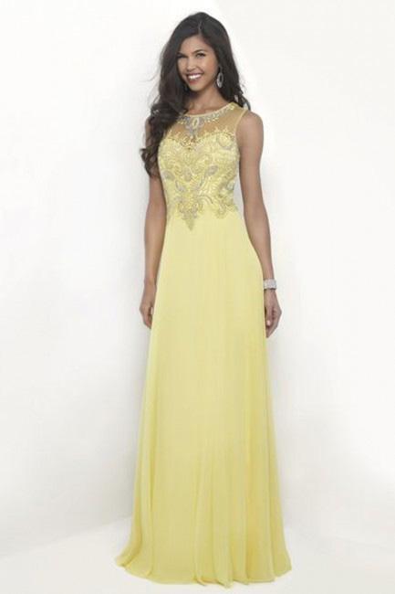 Beaded Sleeveless A-line Chiffon Evening Gown 273