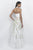 Intrigue - Two-Piece Floral Embroidered A-line Evening Gown 274 in White and Floral