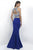 Intrigue - Rhinestone Embellished Top Two-Piece  Dress 282 in Blue