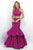 Beaded Applique Crop Top Two-Piece Mermaid Dress 293