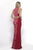Intrigue - Two-Piece Bejeweled Jersey Evening Dress 304 in Red
