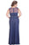 Interwoven Shirred Bateau Illusion Empire Gown SC7205