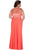 Interwoven Shirred Bateau Illusion Empire Gown SC7205