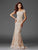 Clarisse - Scalloped Lace Fitted Evening Gown M6417 in White and Neutral