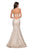 La Femme - 27789 Strapless Sweetheart Jacquard Mermaid Dress In White and Gold