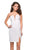 La Femme - 26629 Stretch Satin Plunging  Strapless Cocktail Dress in White