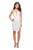La Femme - 26629 Stretch Satin Plunging  Strapless Cocktail Dress in White
