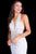 JVN51249 Plunging Halter Embellished Fitted Dress