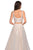 La Femme - 27635 Two Piece Lace Embellished Tulle A-line Dress In White and Neutral