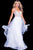 JVN50407 Beaded Plunging Tulle Gown