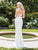 Clarisse - 4919 Queen Ann Neckline Two-Piece Sheath Gown in White