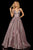 Sherri Hill - 52960 V- Neckline Empire Glitter A Line Dress In Pink and Silver