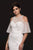 Colors Couture - J060 Open Flutter Sleeves Sheath Dress In White