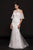 J060 Open Flutter Sleeves Sheath Dress