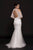 Colors Couture - J060 Open Flutter Sleeves Sheath Dress In White