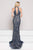 Colors Couture - J064 Choker Style Beaded Evening Gown