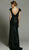 Jadore - J1035 Sequined Bateau Trumpet Dress In Black