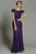 Jadore - J1035 Sequined Bateau Trumpet Dress In Purple