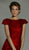 Jadore - J1035 Sequined Bateau Trumpet Dress In Red
