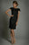 Jadore - J1036 Sequined Bateau Short Sleeve Sheath Dress In Black