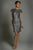 Jadore - J1036 Sequined Bateau Short Sleeve Sheath Dress In Gray