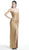 Jadore - J1041 Sequined Strapless Sweetheart Sheath Dress In Gold
