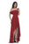 Jadore - J11317 Asymmetrical Neck High Low A-Line Dress In Red