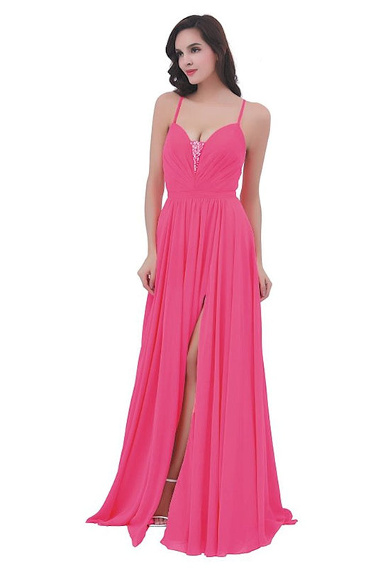 Jadore - J11335 Bejeweled Inset Pleated Sweetheart Gown In Pink