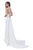 Jadore - J11349 Illusion Jewel Back Paneled Long Gown In White
