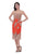 Jadore - J11358 Knee Length Contrasting Appliqued Sheath Dress In Red and Gold