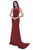 Jadore - J11361 Long Cutout Halter Trumpet Gown In Red