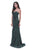 Jadore - J11365 Strapless Sequined Foliage Motif Gown In Green
