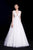 Jadore - J12003 Sequined Plunging V-Neck Ballgown In White