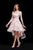 Jadore - J12005 Strapless Embroidered Floral Appliqued High Low Dress In Pink