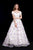 Jadore - J12006 Two-Piece Off Shoulder Floral Embroidered Gown In Purple and White