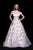Jadore - J12006 Two-Piece Off Shoulder Floral Embroidered Gown In White and Pink