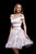 Jadore - J12007 Two-Piece Off Shoulder Floral Embroidered Short Dress In White and Purple