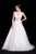 Jadore - J12011 Sleeveless Crystal Embellished Empire Ballgown In White