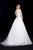Jadore - J12011 Sleeveless Crystal Embellished Empire Ballgown In White