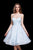 Jadore - J12016 Lace Sweetheart Tulle A-line Dress In Blue