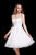 Jadore - J12016 Lace Sweetheart Tulle A-line Dress In White