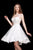 Jadore - J12018 Strapless Lace Tulle A-line Cocktail Dress In White
