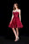 Jadore - J12018 Strapless Lace Tulle A-line Cocktail Dress In Red