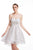 Jadore - J12023 Sequined Sweetheart Bodice High Low Dress In Silver