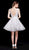 Jadore - J12024 Plunging V-neck Glitter Tulle A-line Dress In Silver